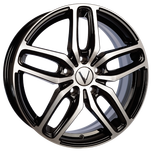 Диски Вектор В199 6.5x17/5x100 D67.1 ET38 алмаз черный Диски Вектор В199 6.5x17/5x100 D67.1 ET38 алмаз черный